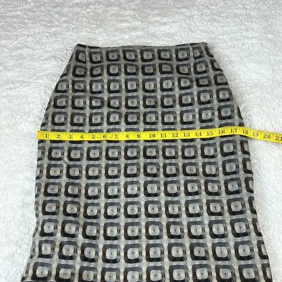 Casch by Gro Abrahamsson Geo print mermaid ruffle pencil skirt, 36 small - Picture 7 of 10